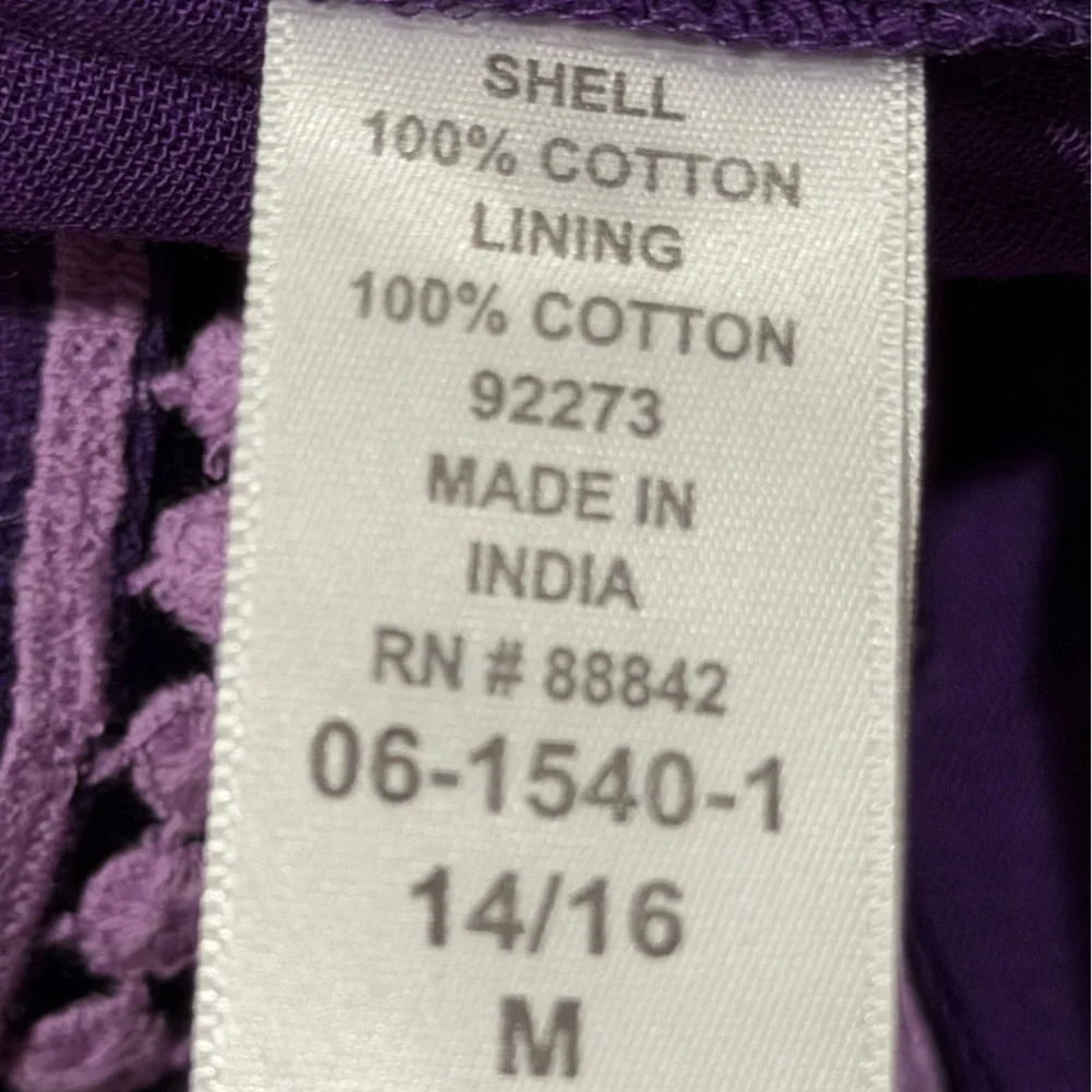 Only Necessities Women’s Purple Ombre Sleeveless Fit&Flare Dress Lounger 14-16 - Picture 6 of 7